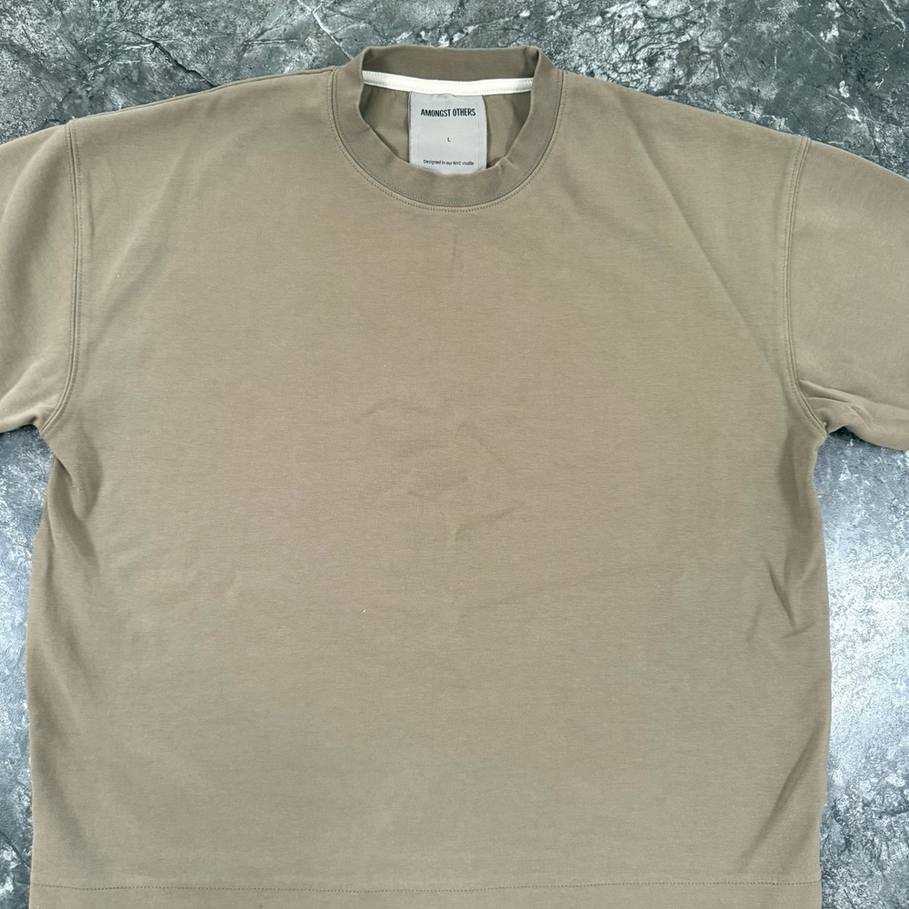Amongst Others‎ Designed in NYC Deep Shoulder Boxy Fit Heavy Shirt Tan Large